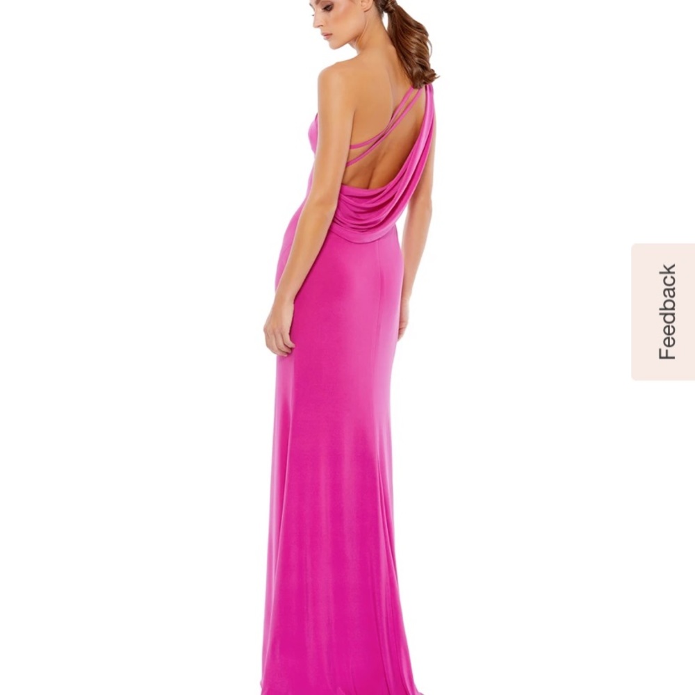 Mac Duggal drape back gown wedding guest or prom